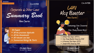 CA INTER LAW SUMMARY BOOK + MCQ BOOSTER (HARDBOOK) JAN 2025/MAY-2025